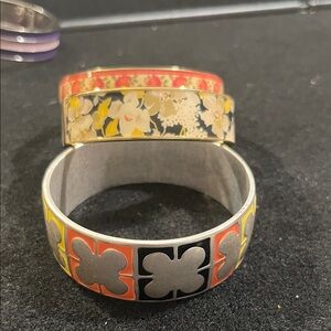 Floral Enamel Bangle Set